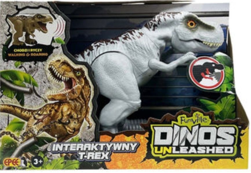 Interaktywny T-REX dino unleashed szary 27cm dinozaur