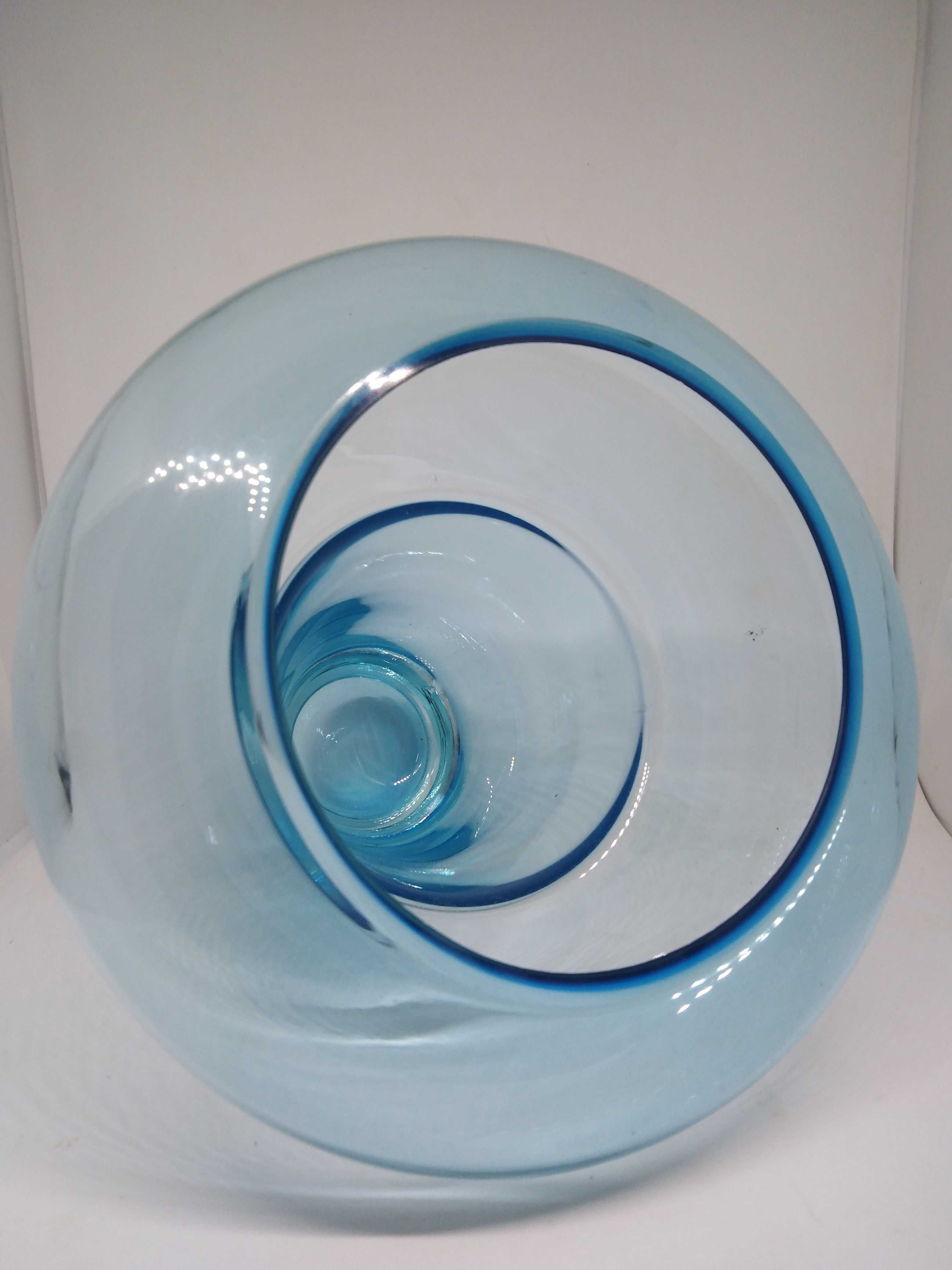 Wazon szkło turkus forma fungi glass blue grzyb