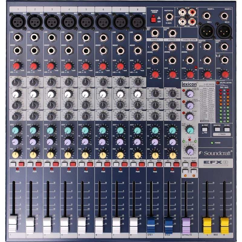 Пасивний мікшерний пульт з процесором ефектів Lexicon SOUNDCRAFT EFX8
