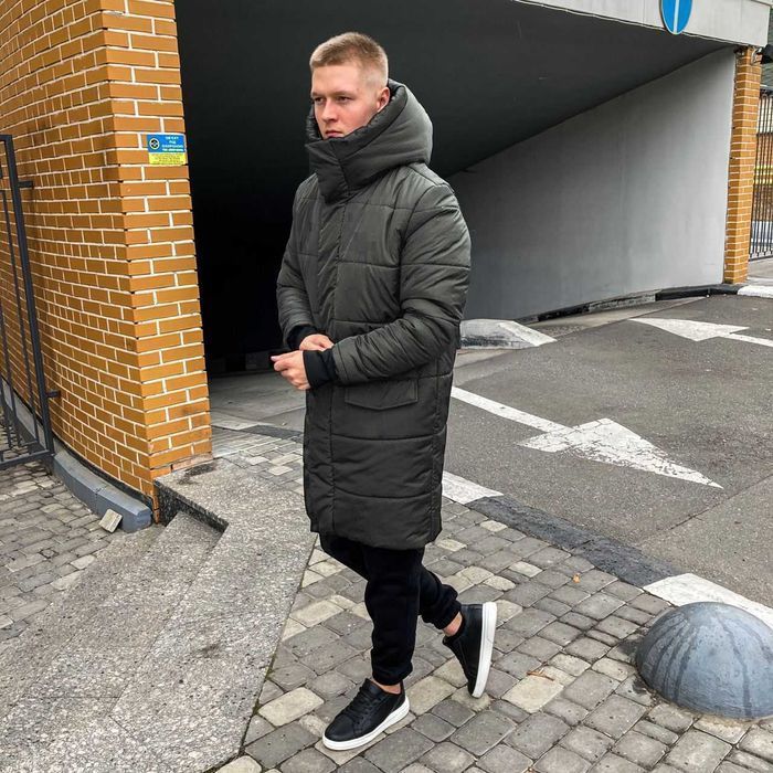 Мужская зимняя длинная парка ASOS long хаки, чоловіча зимова куртка