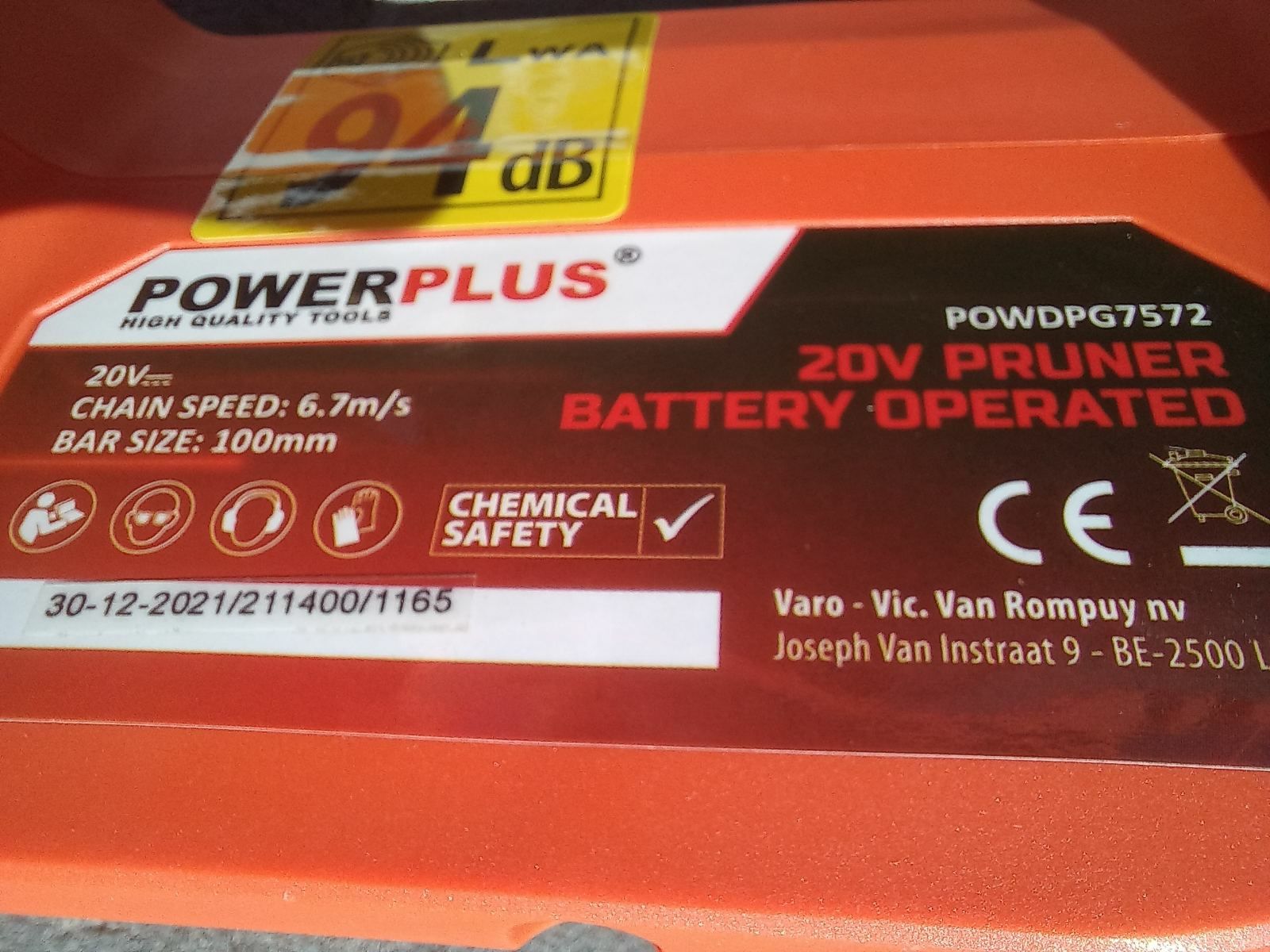 Міні акумуляторна пила powerplus powdpg7572