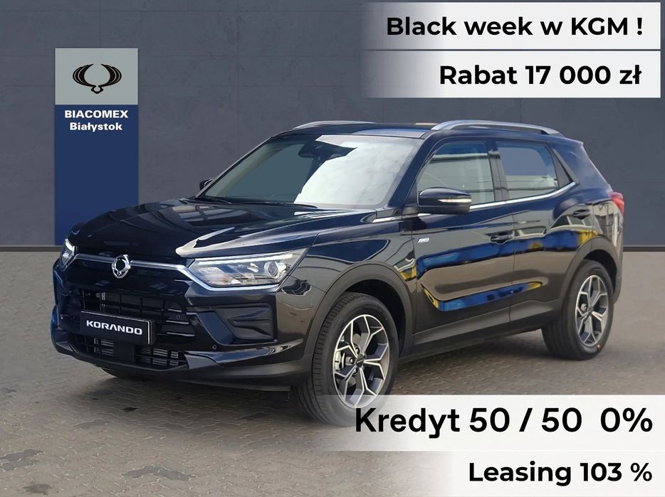 SsangYong/KGM Korando 1.5 4x4 163 KM Automat Black Week Rabat 16 000 zł Wyprzedaż