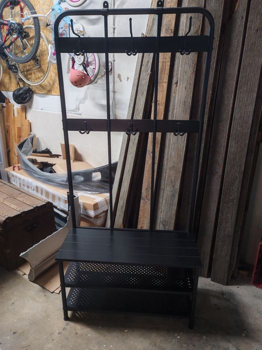 Sapateira c/suporte de cabide e banco