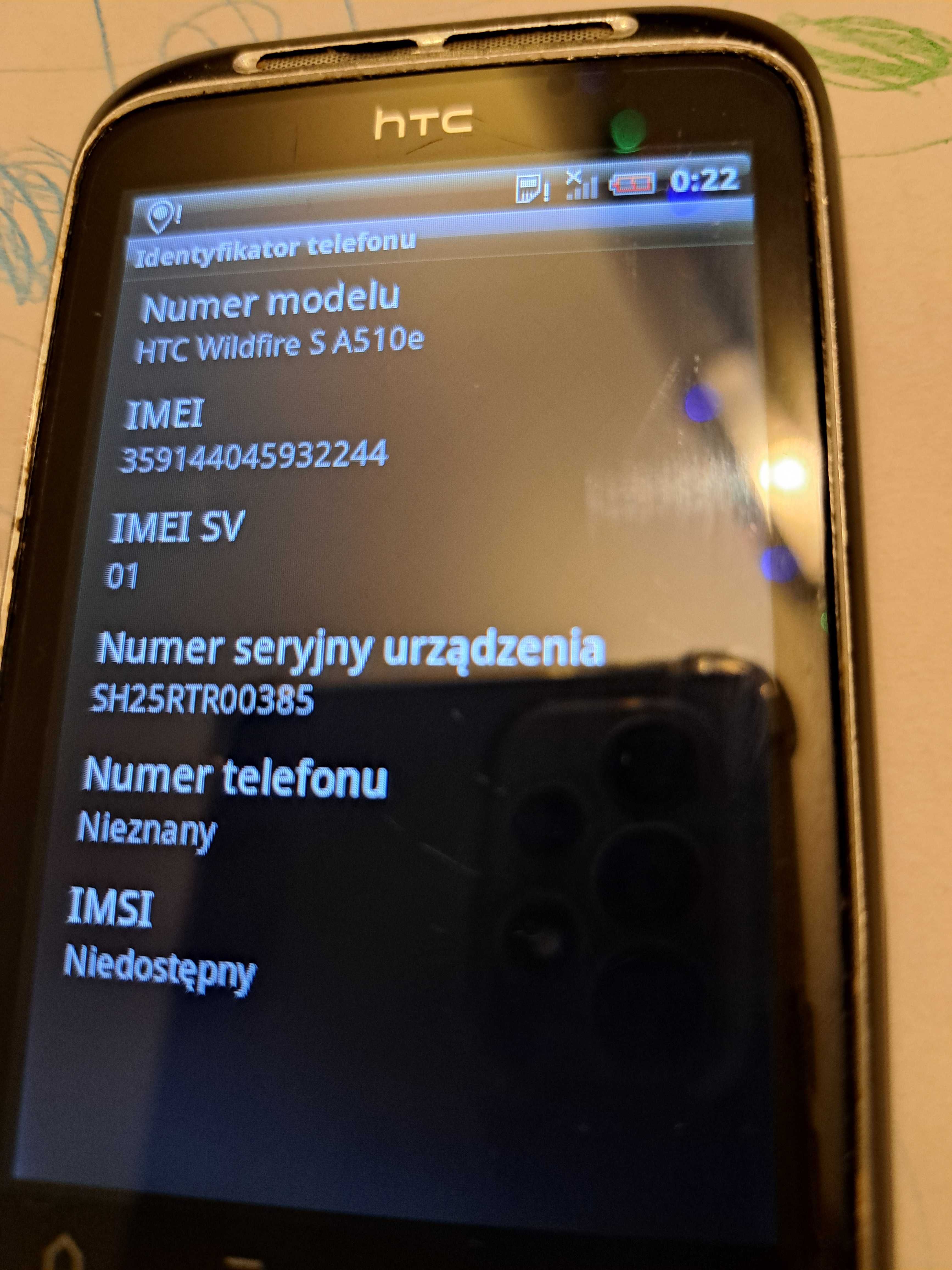 Dotykowy mały HTC wildfire S A 510E pg76100