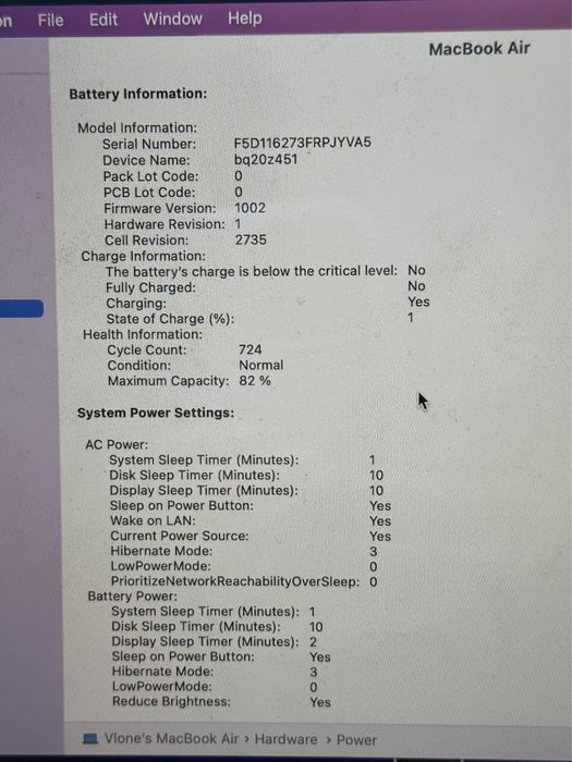 MacBook Air M1 2020 8/256GB