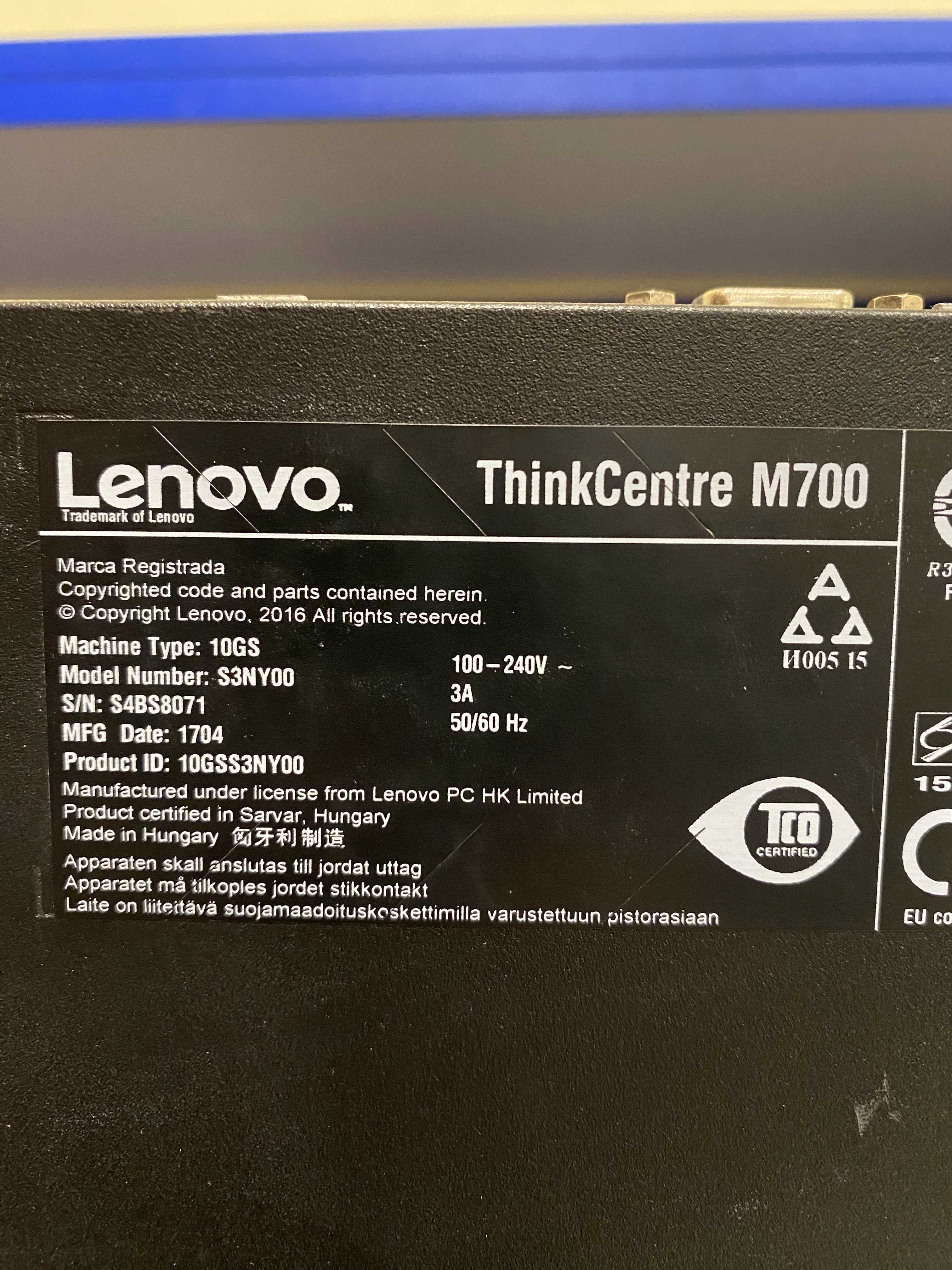 Системний блок LENOVO ThinkCentre M700 M710S G4400 DDR4 4Gb 500Gb HDD
