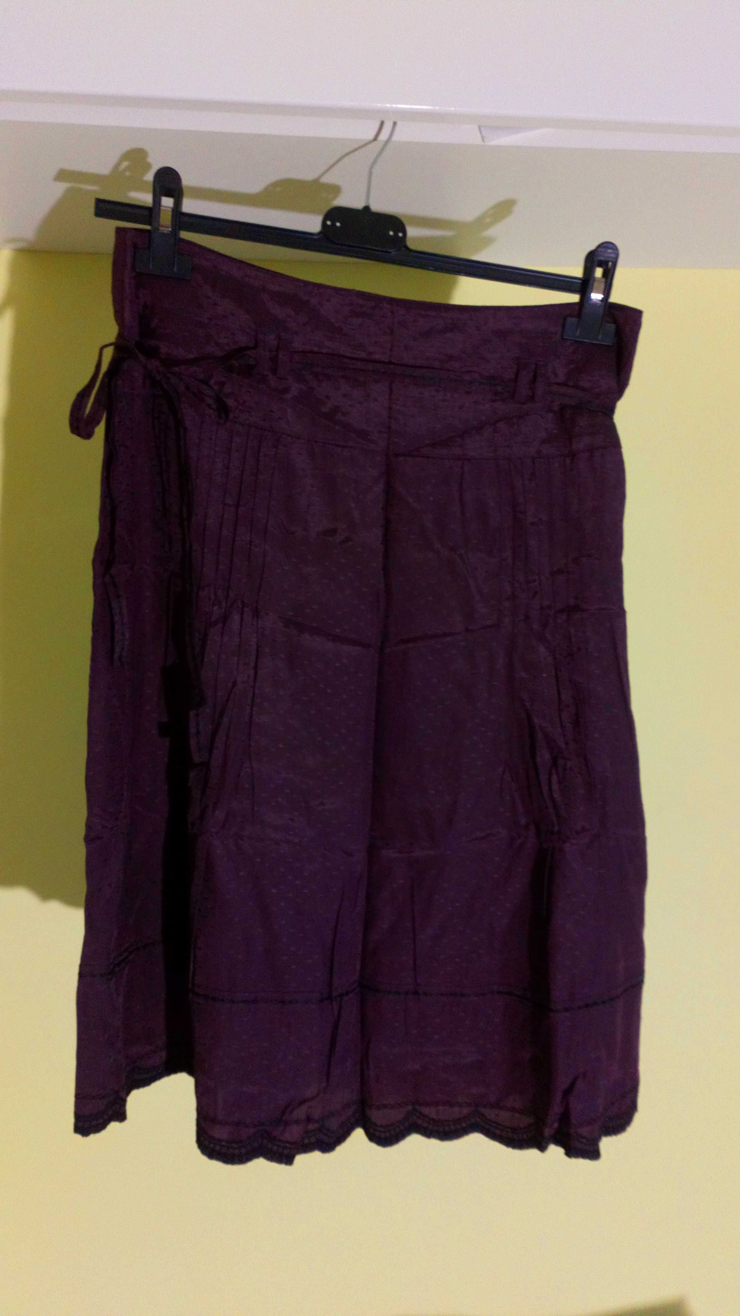 Śliwkowa rozkloszowana spódnica BON'A PARTE, r. S / 43