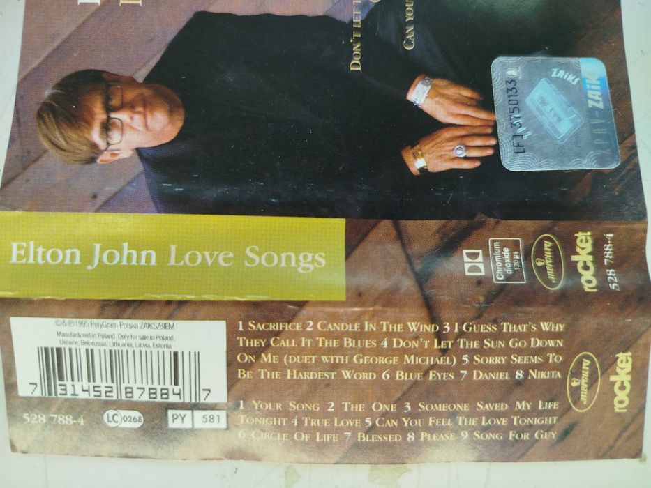 Elton John Love Songs kaseta your song sacrifice blue eyes song for gu