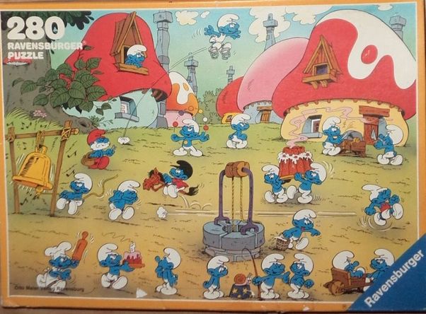 Puzzle Ravensburger 1983 Smerfy,Smurfs, schtroumpfs, Schlümpfe
