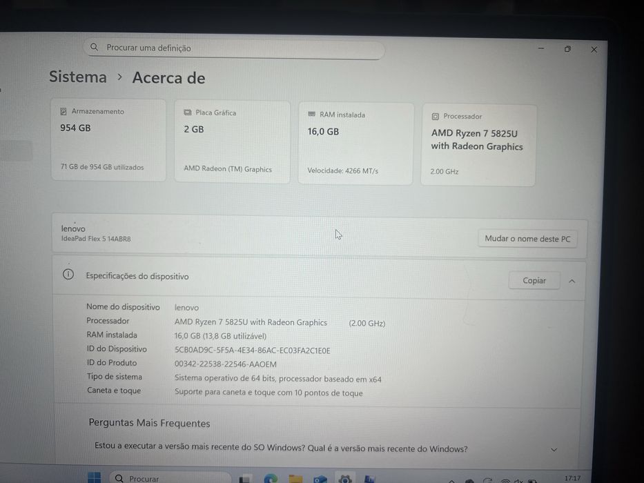 Lenovo IdeaFlex 5 14ABR8-Portátil 2 em 1 (tablet+pc)-estado como novo