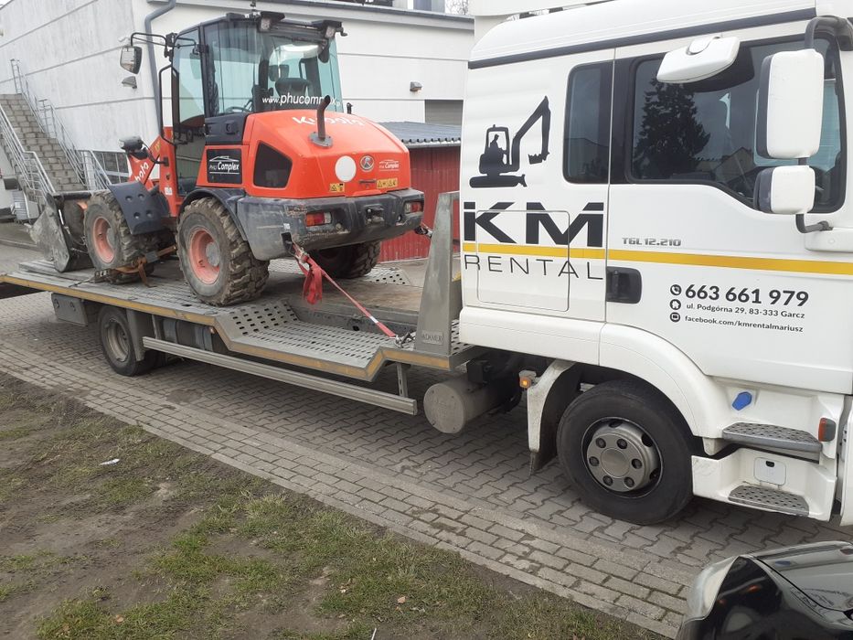 TRANSPORT maszyn podczołgówa naczepa niskopodwozie pomoc drogowa