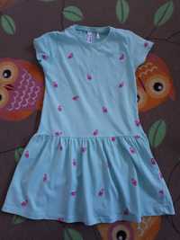 Sukienka z krótkim rękawem dla dziewczynki 51015 r.116