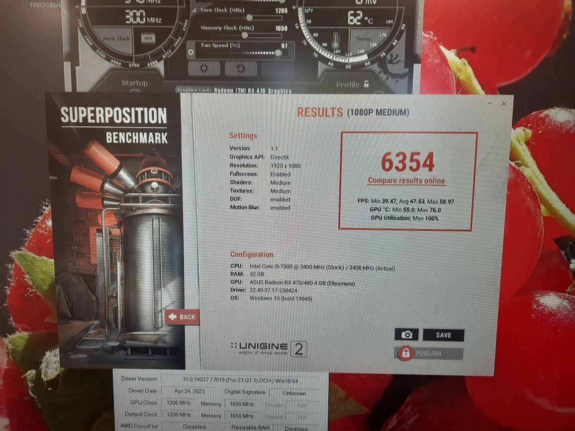 Видеокарта как новая ASUS RX470 4GB майнингэдишен пломба и др.карты