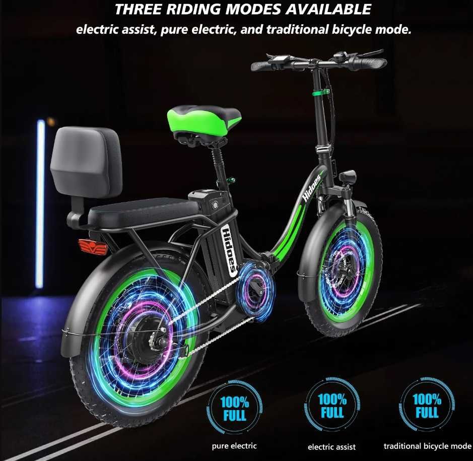 Składany rower elektryczny Hidoes C1 750W 48V13Ah fatbike opony 20*3