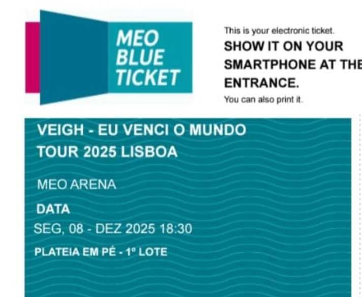 Concerto Veigh - eu venci o mundo tour lisboa