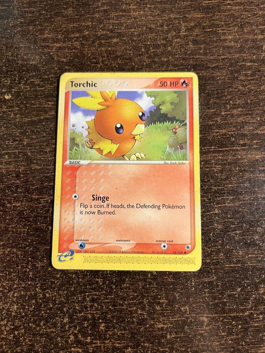 Karty pokemon oryginalne starsze Torchic EX Ruby & Sapphire