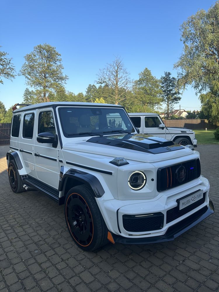 Auto do ślubu biala G-Class G-Wagon Brabus Wolne Terminy