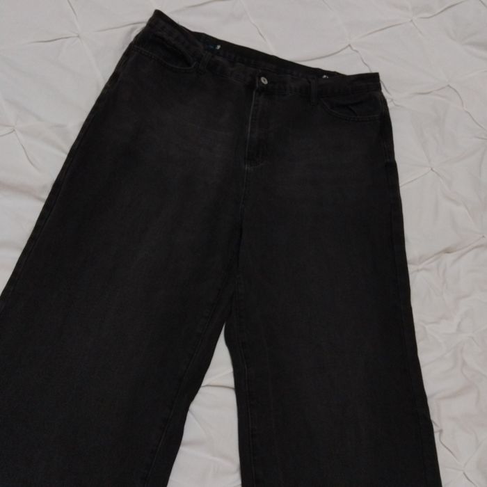 Широкі джинси темно сірого кольору розмір розмір ХХЛ