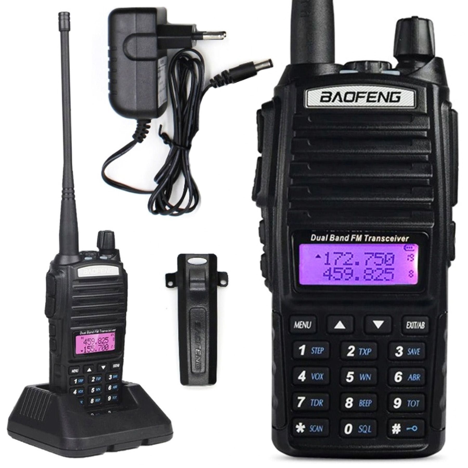 Рація Baofeng UV-82 до 10км, 8W, 2000 мАг, з гарнітурою / Радіостанція
