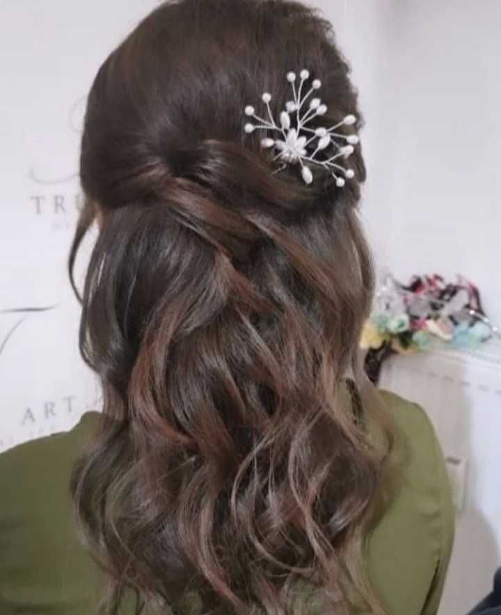 Ozdoba do włosów z perełkami gałązka na ślub