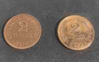 2 Moedas de 2 Centavos - 1918 e 1920