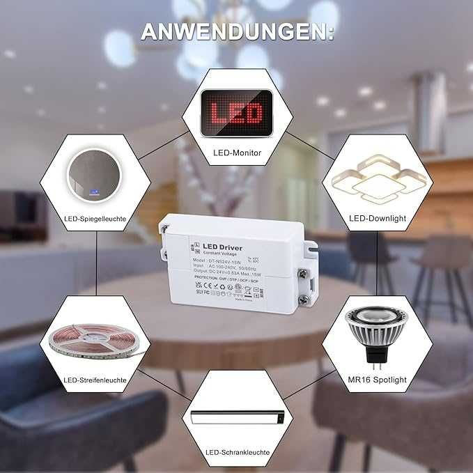 Transformator LED 12V 1.25A 15W