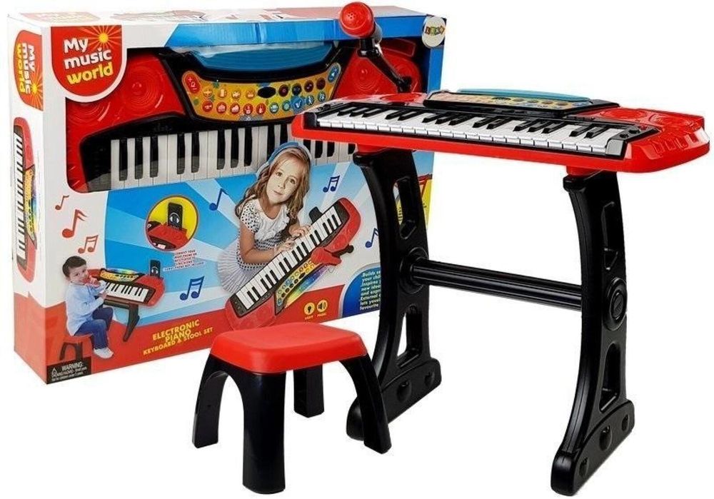 Keyboard ze statywem i krzesełkiem 37 klawiszy pudełko,421x577 mm