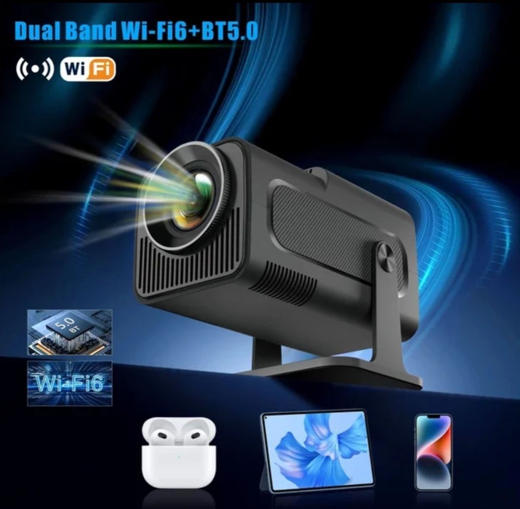 Projetor 8000 lumens + NATIVA 180P+ Android + Keystone 4D + WiFi 6