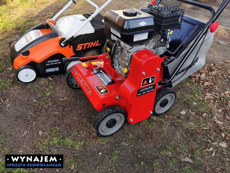 Aeratory tłokowe rurkowe wynajem areator piaskowanie kultywator