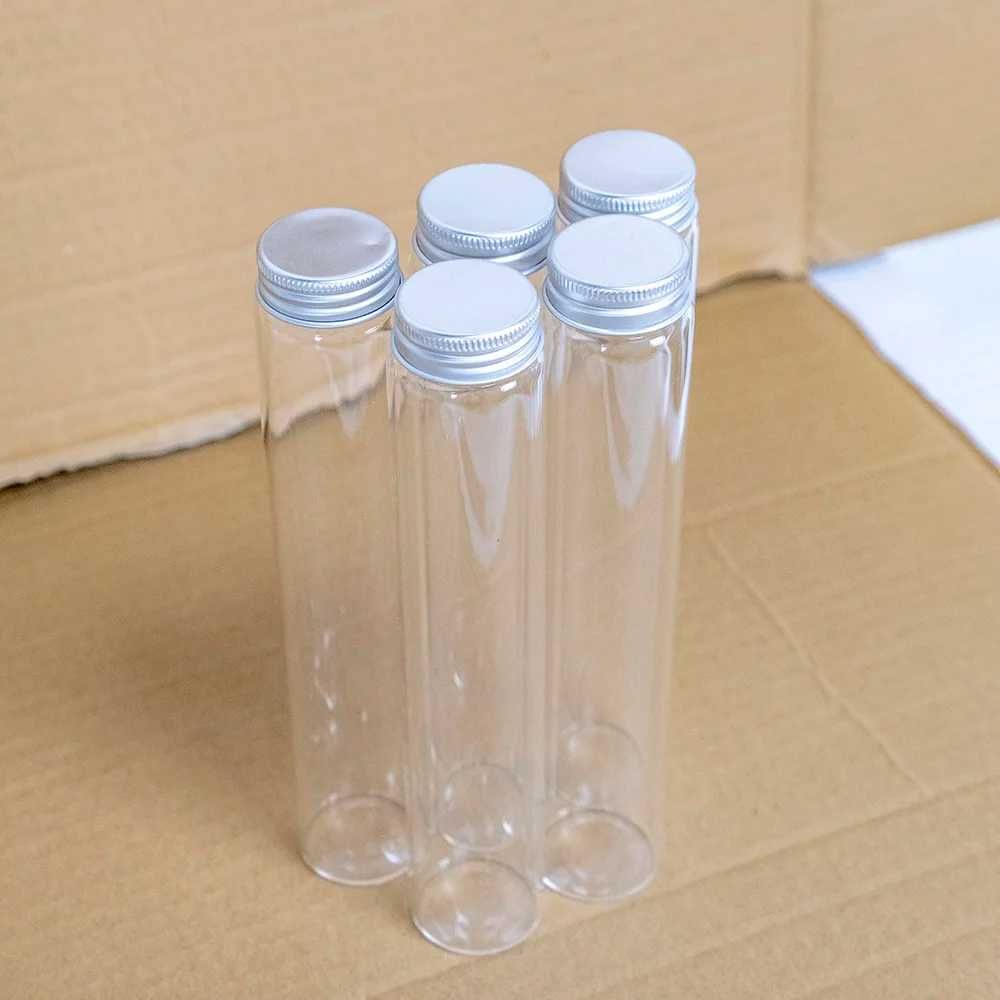 19 sztuk 180ml probówki butelki ze srebrnymi aluminiowymi kapslami