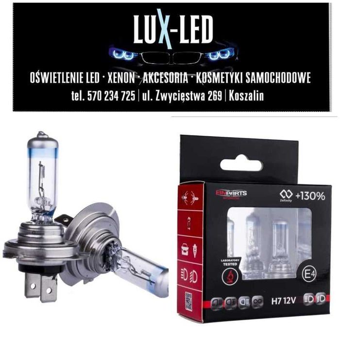 Zestaw żarówek + 130% H7 12V 55W Einparts