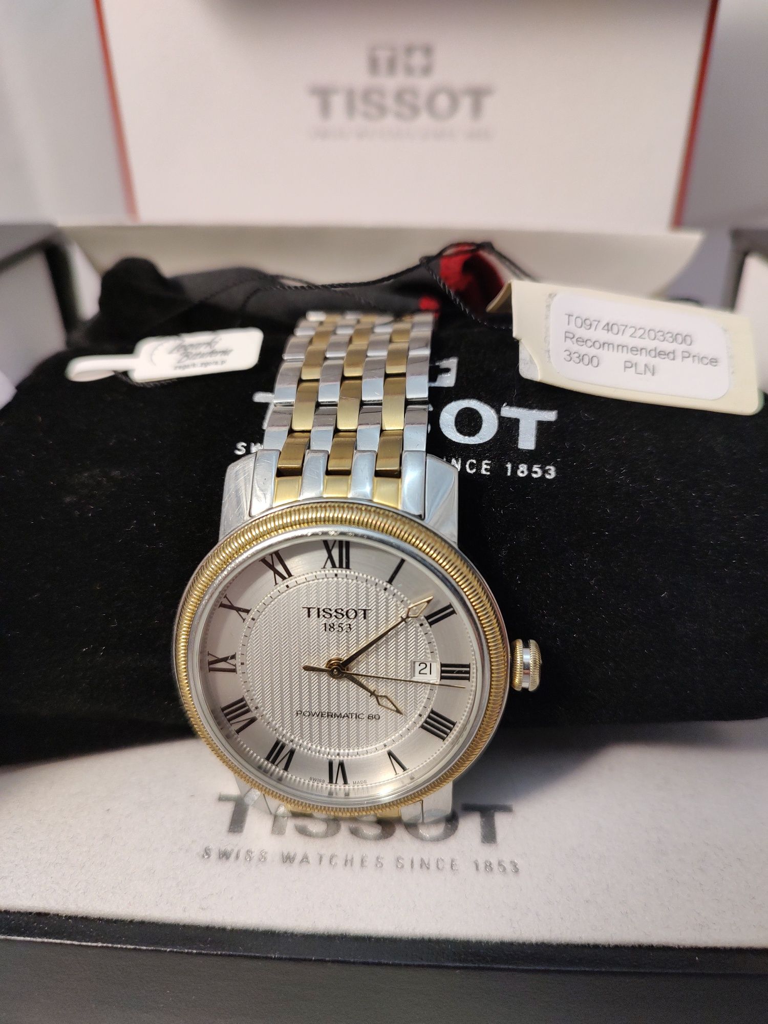 Zegarek Tissot Bridgeport GENT POWERMATIC 80 PVD