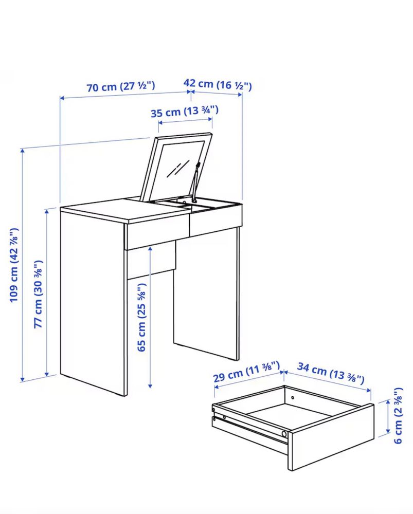 IKEA BRIMNES Toucador + Cadeira gratis