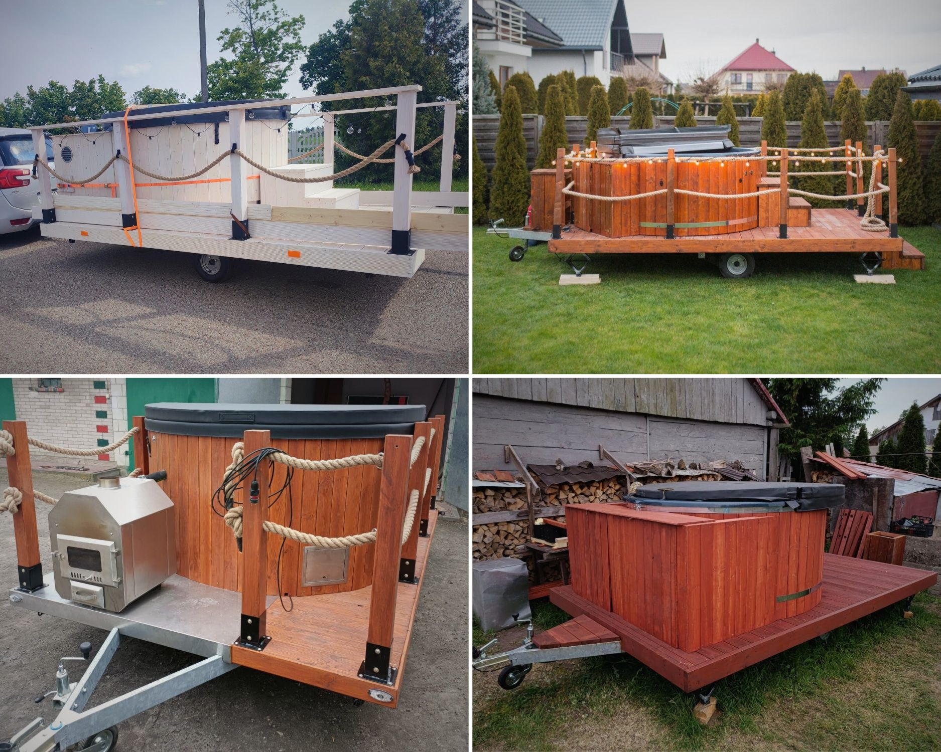 Przyczepa lekka 3,7x2,2 m | Pod balie, jacuzzi | Podpory 4x 2t | FV23%