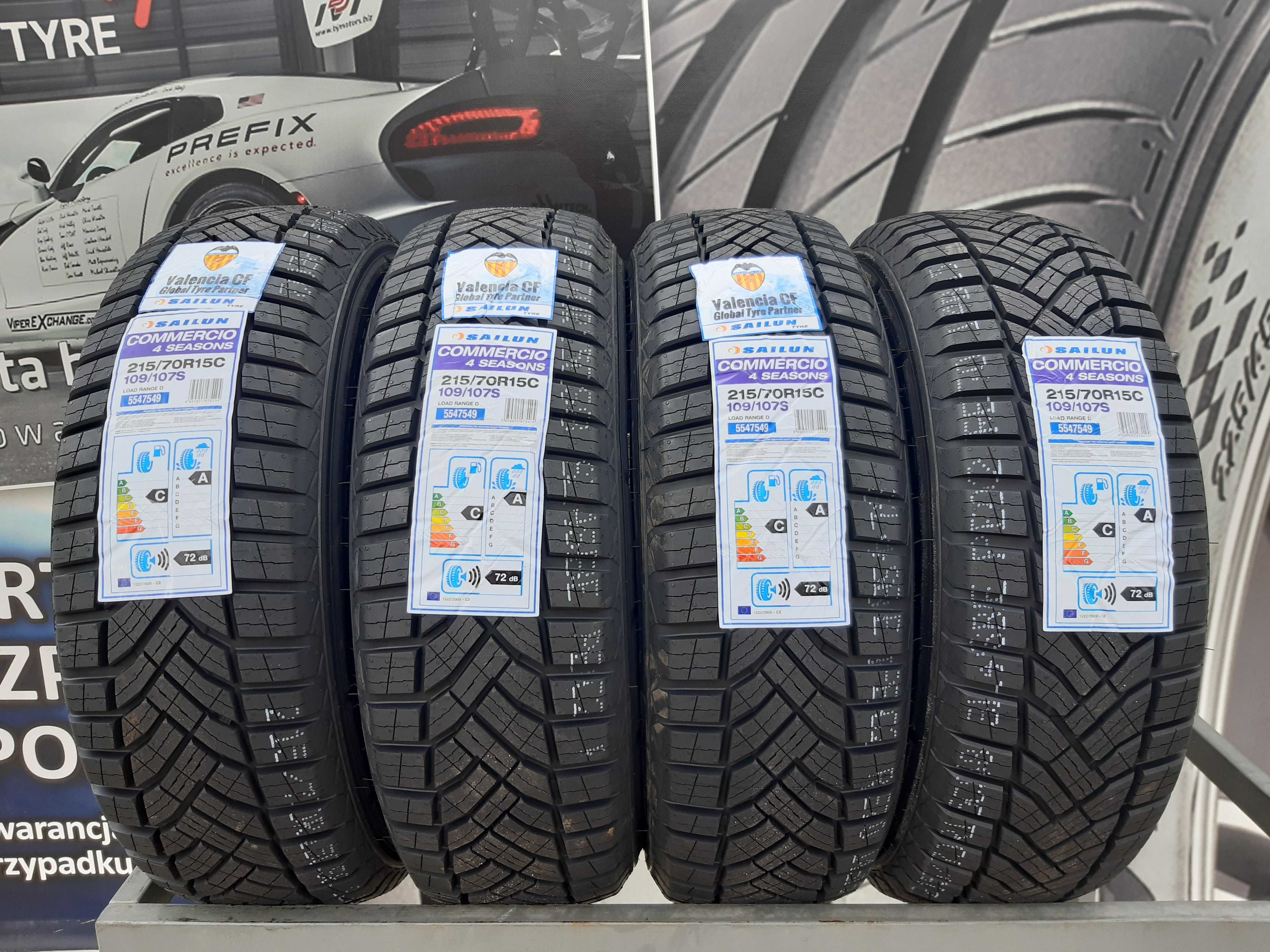 4xOpona Wielosezonowa 215/70 R15C 109S Sailun Commercio 4s Ducato