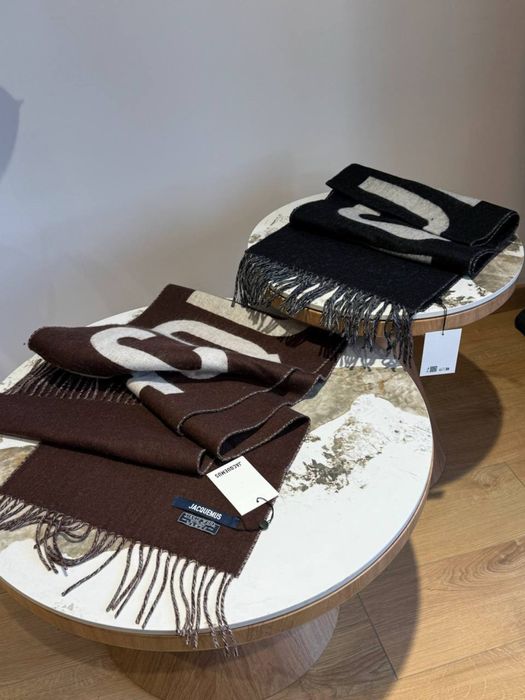 Шарф Jacquemus вовняний | коричневий, чорний