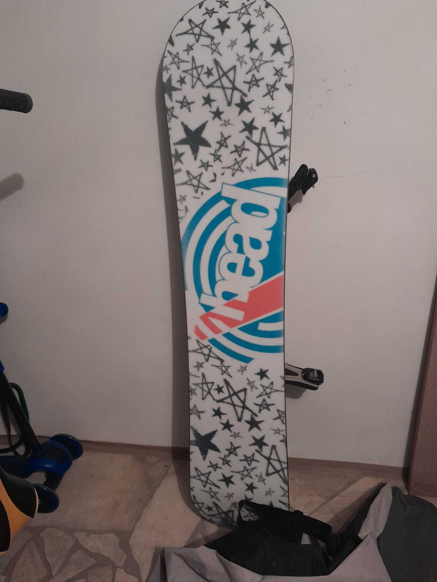 Deska snowboardowa Head Jr 136cm +wiązania+pokrowiec