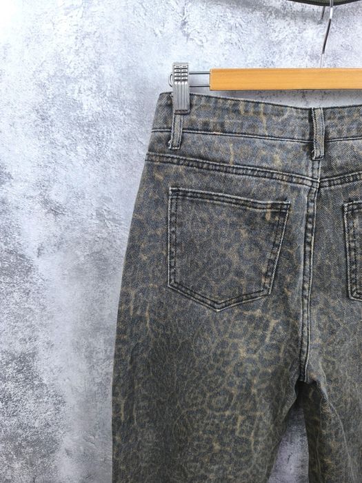 Леопардові жіночі джинси вільні широкі під вінтаж висока посадка