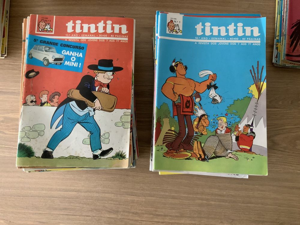 Revistas Tintin anos 11, 12, 13 e 14 completos