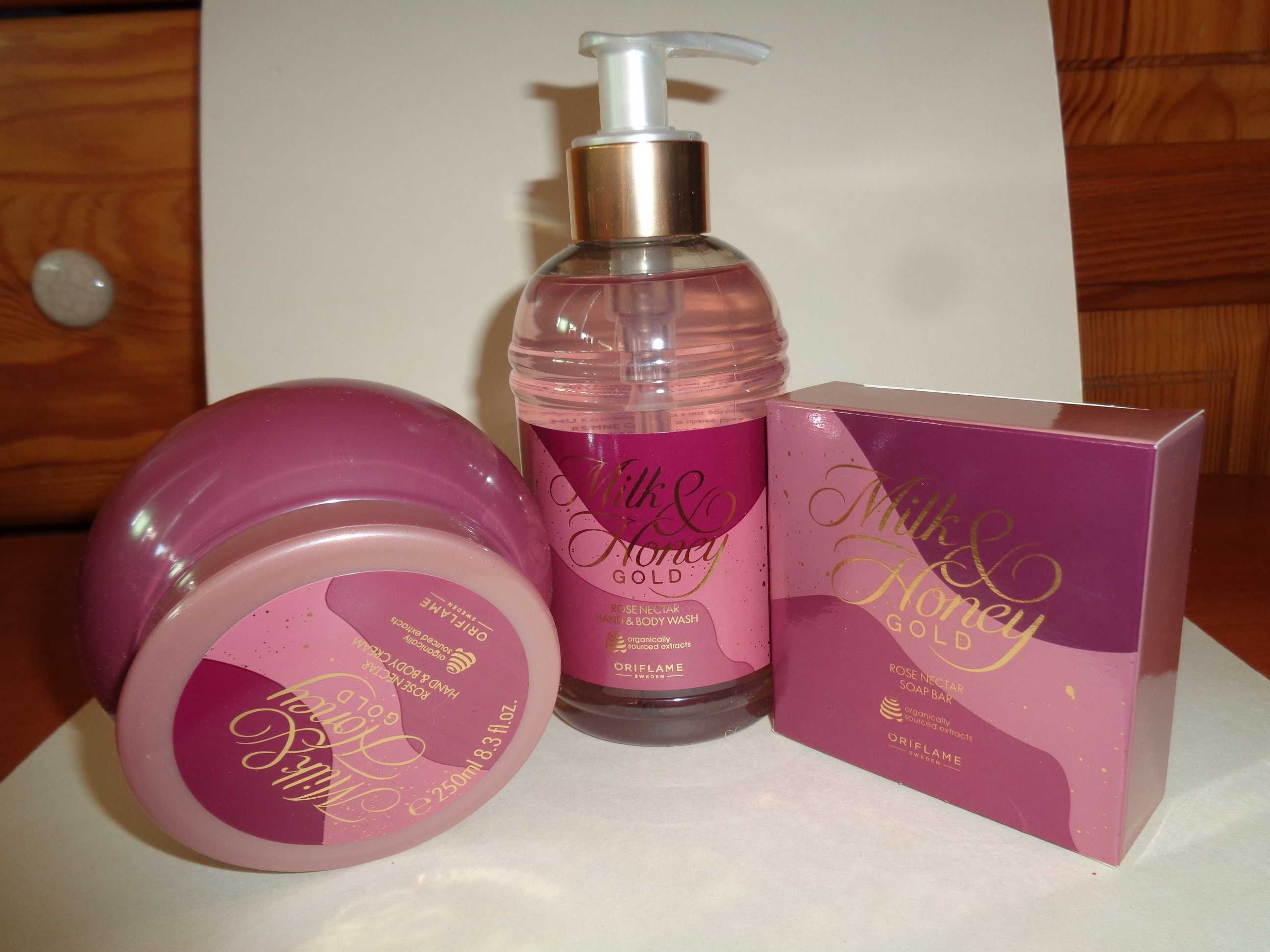 Wspaniały zestaw kosmetyków Milk&Honey Gold Rose 3 szt w kpl Oriflame