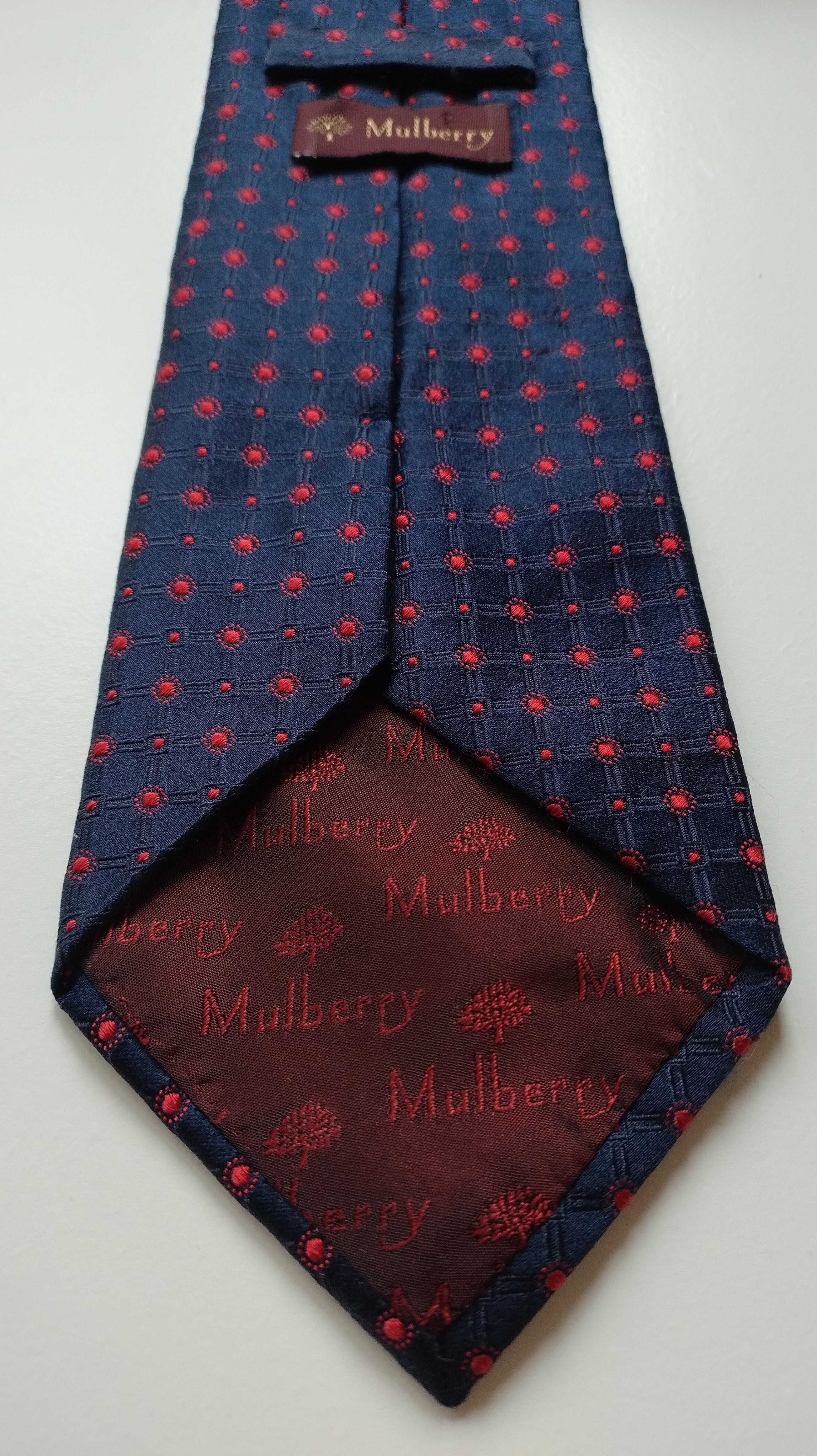 Krawat Mulberry 100% silk jedwab Made in Italy oryginał jedwab vintage