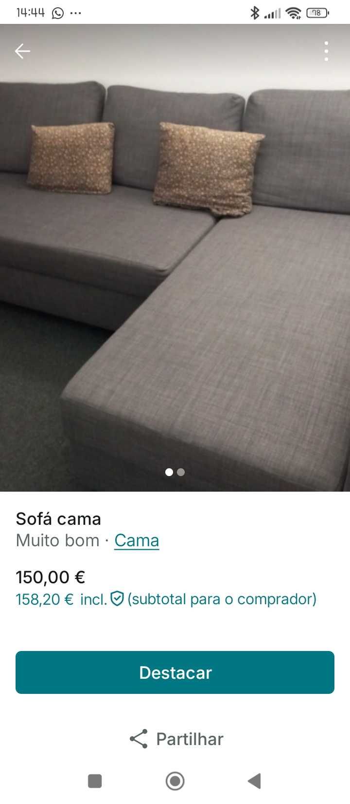 Sofá chaiselong cama