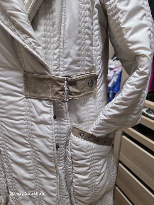 Casaco comprido elégante e quente