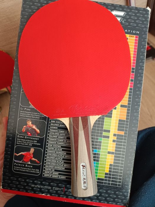 Rakietka tenis stołowy klejona Palio all butterfly tibhar andro donic