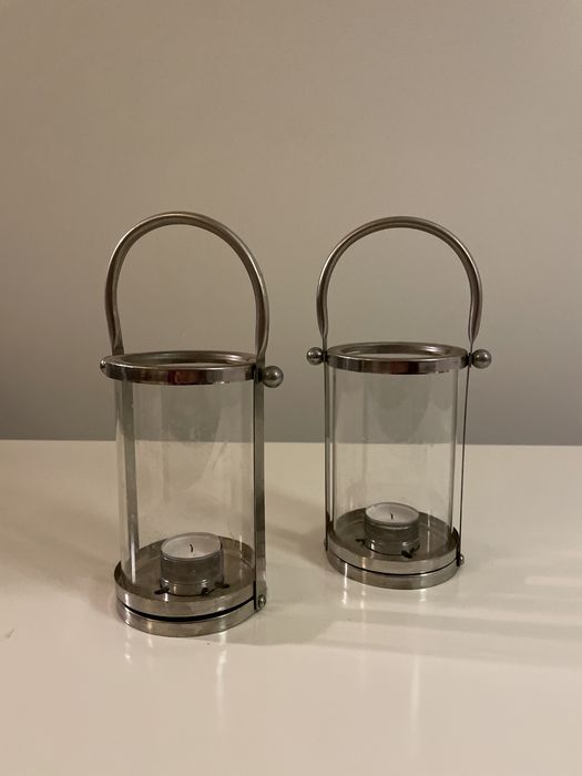 Porta velas de metal