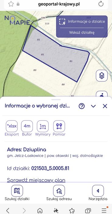 Sprzedam działkę rolno / rekreacyjna