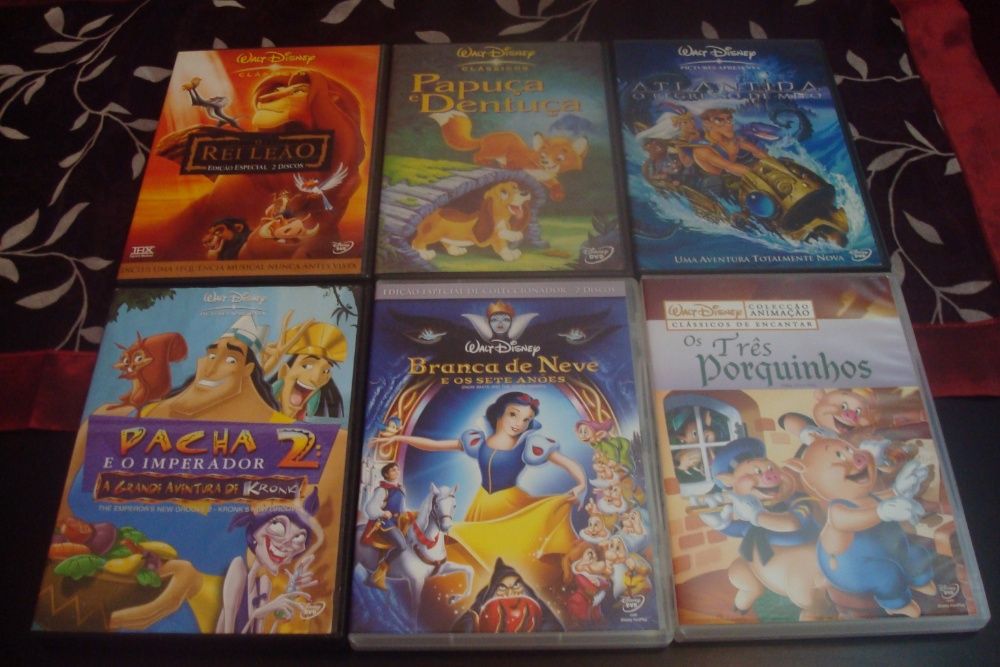 8 dvds originais disney,sininho,rei leao etc