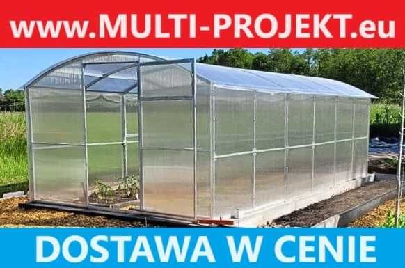 Super mocna, wysoka przy ścianach szklarnia 3x4,40x20, PC 6mm, UE!