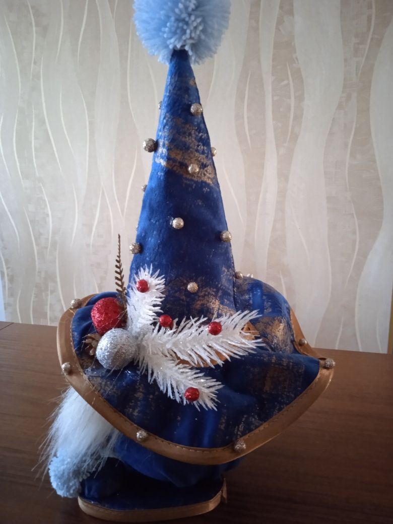 Skrzat prosiaczek świnka dekoracja świąteczna  niebieska