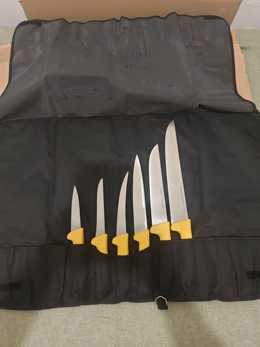 Kit de facas profissional para ária Alimentar, Talho, Cozinha, 6 peças